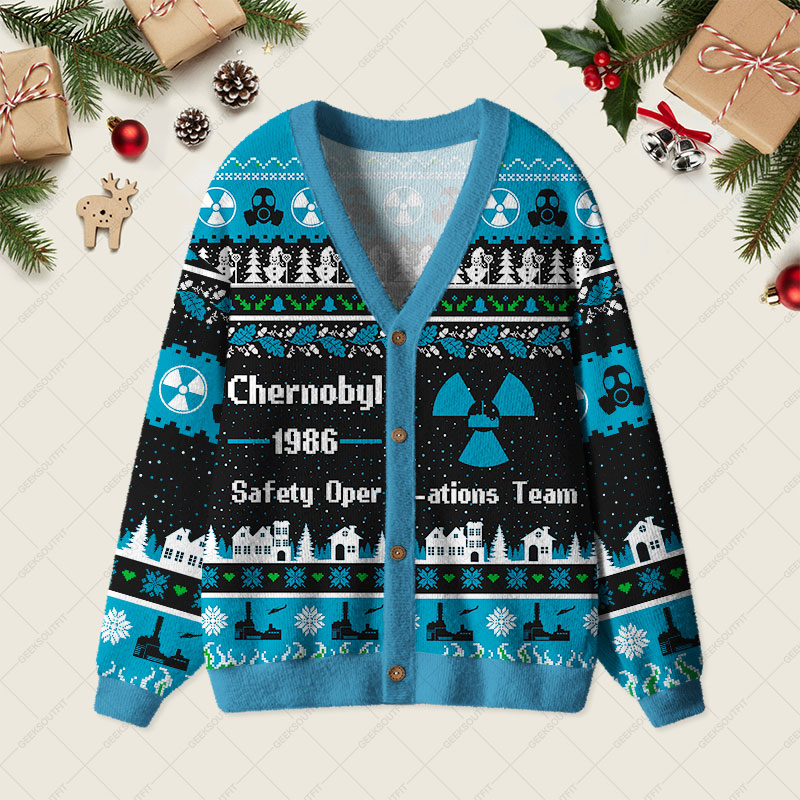 Chernobyl 1986 Geek Ugly Cardigan Sweaters 