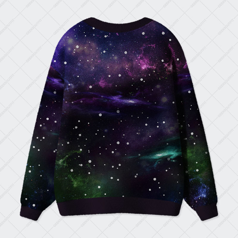 Beautiful Nebula Outer Space Geek Ugly Cardigan Sweaters 