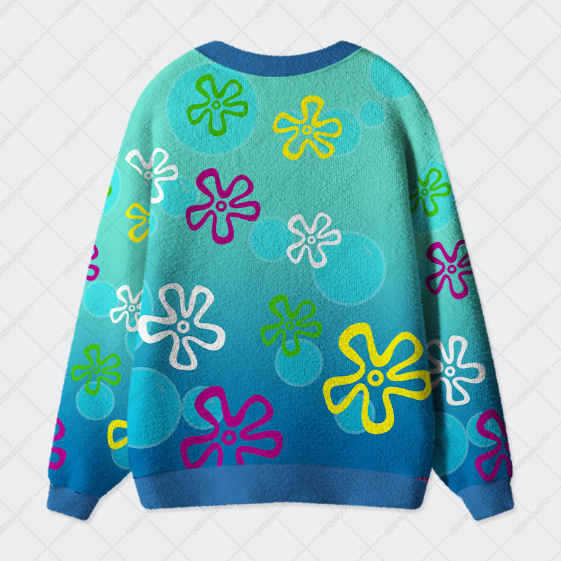 Bikini Bottom Geek Ugly Cardigan Sweaters 