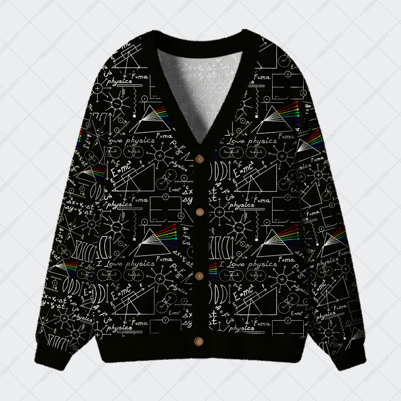 Physics Notes Geek Ugly Cardigan Sweaters 