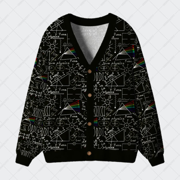 Physics Notes Geek Ugly Cardigan Sweaters 