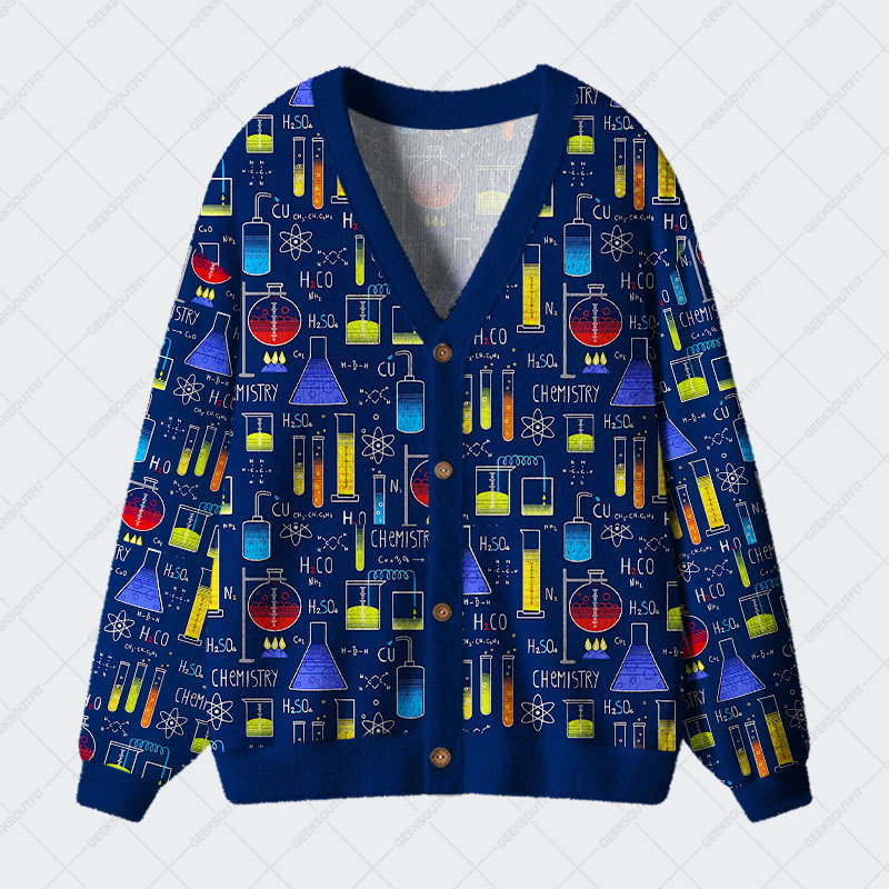 Geeksoutfit Chemistry Lab Geek Ugly Cardigan Sweaters for Sale