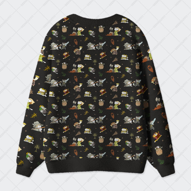 Cat Ring Lord Geek Ugly Cardigan Sweaters 