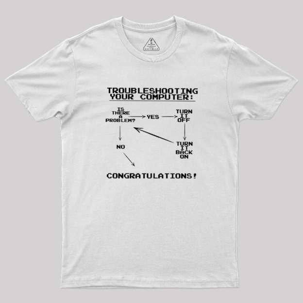 Troubleshooting Your Computer Geek T-Shirt