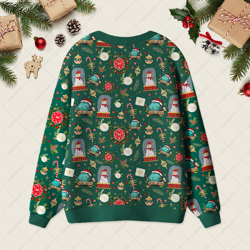 Christmas Dice Geek Ugly Cardigan Sweaters 