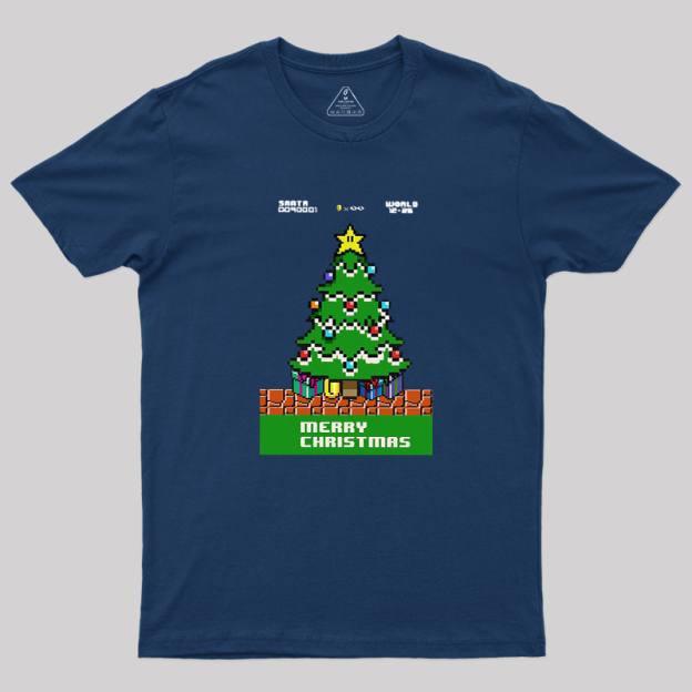 Pixel Merry Christmas Geek T-Shirt