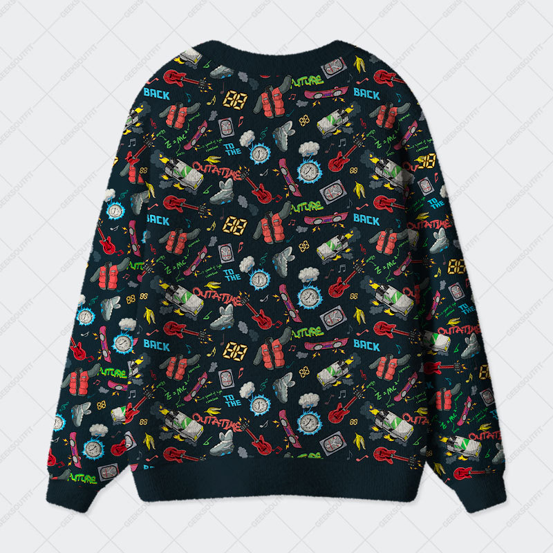 Back to the Future Elements Geek Ugly Cardigan Sweaters 