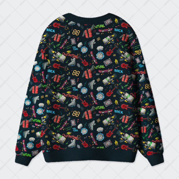 Back to the Future Elements Geek Ugly Cardigan Sweaters 