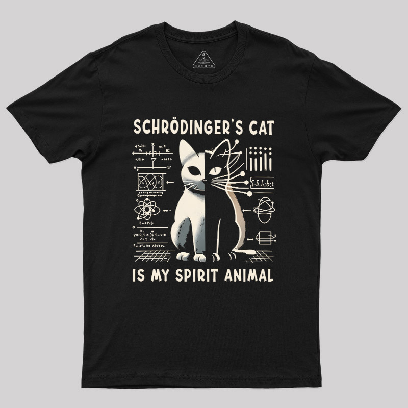 Geeksoutfit Schrodinger's Сat Science Nerd T-Shirt for Sale