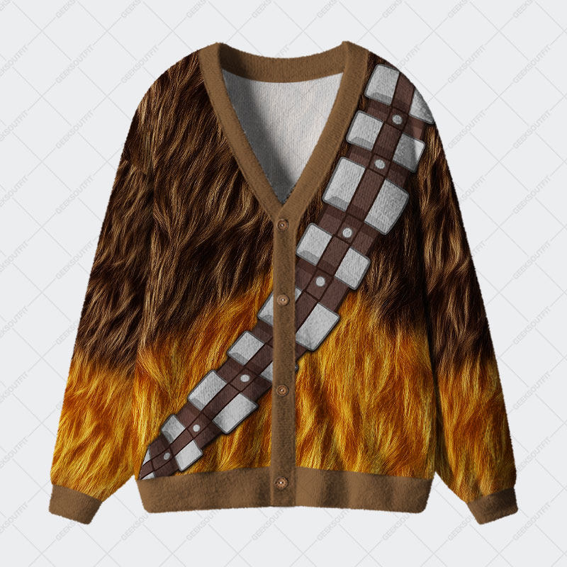 Chewie Outfit Geek Ugly Cardigan Sweaters 