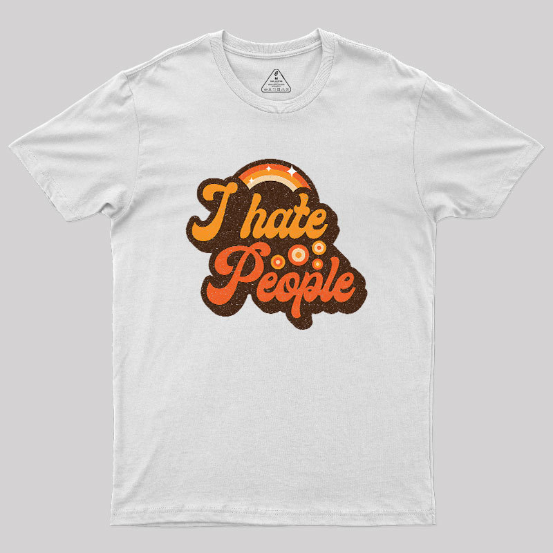Vintage Hate People Geek T-Shirt