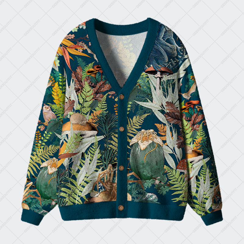 Jungle Alien Geek Ugly Cardigan Sweaters 