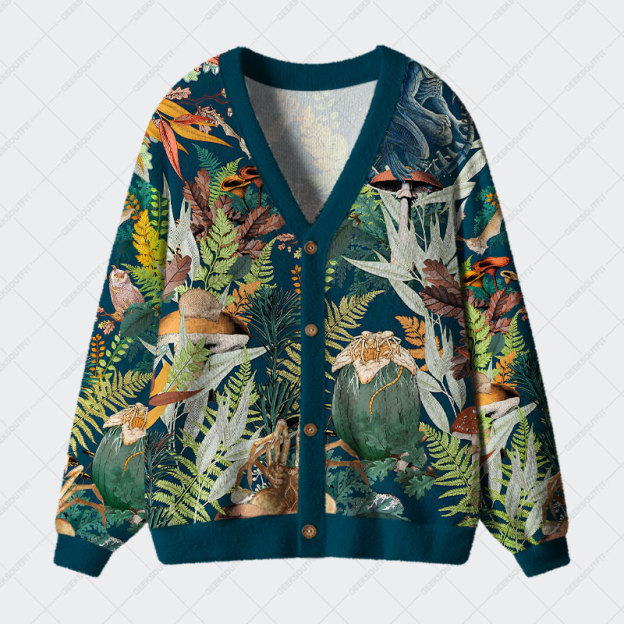 Jungle Alien Geek Ugly Cardigan Sweaters 