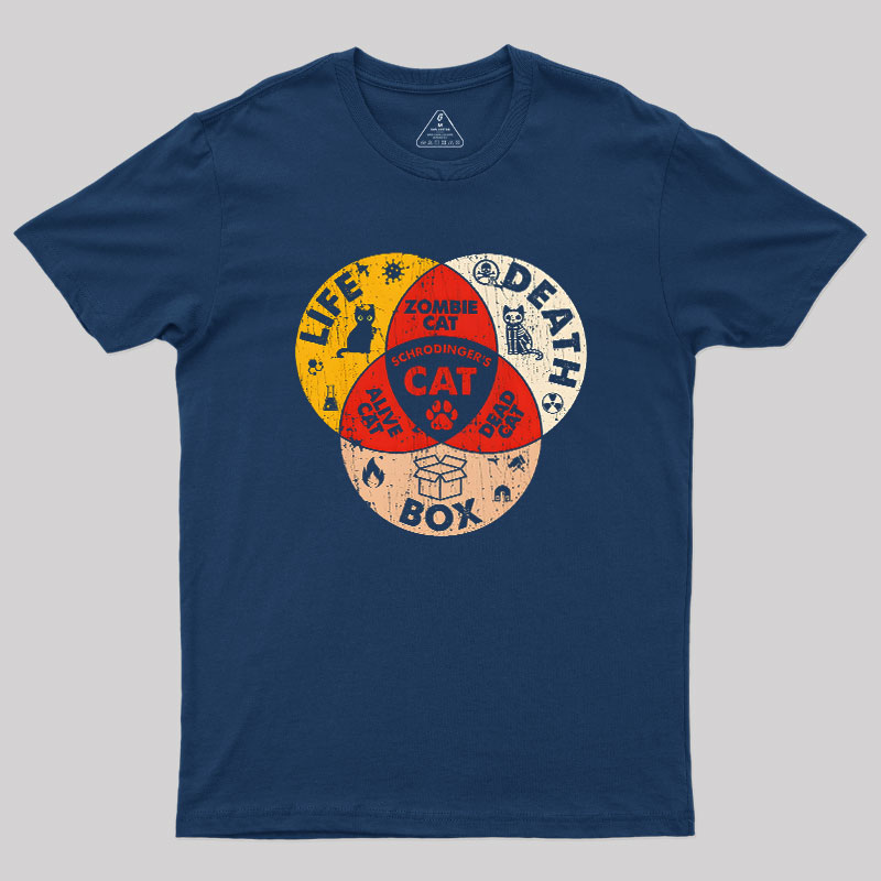 Schrodinger's Cat Venn Diagram Geek T-Shirt