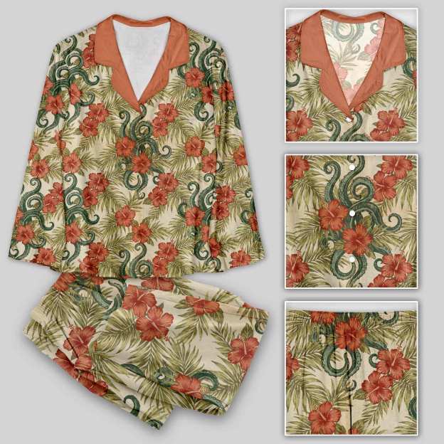 Tropical Snake Geek Pajama Sets