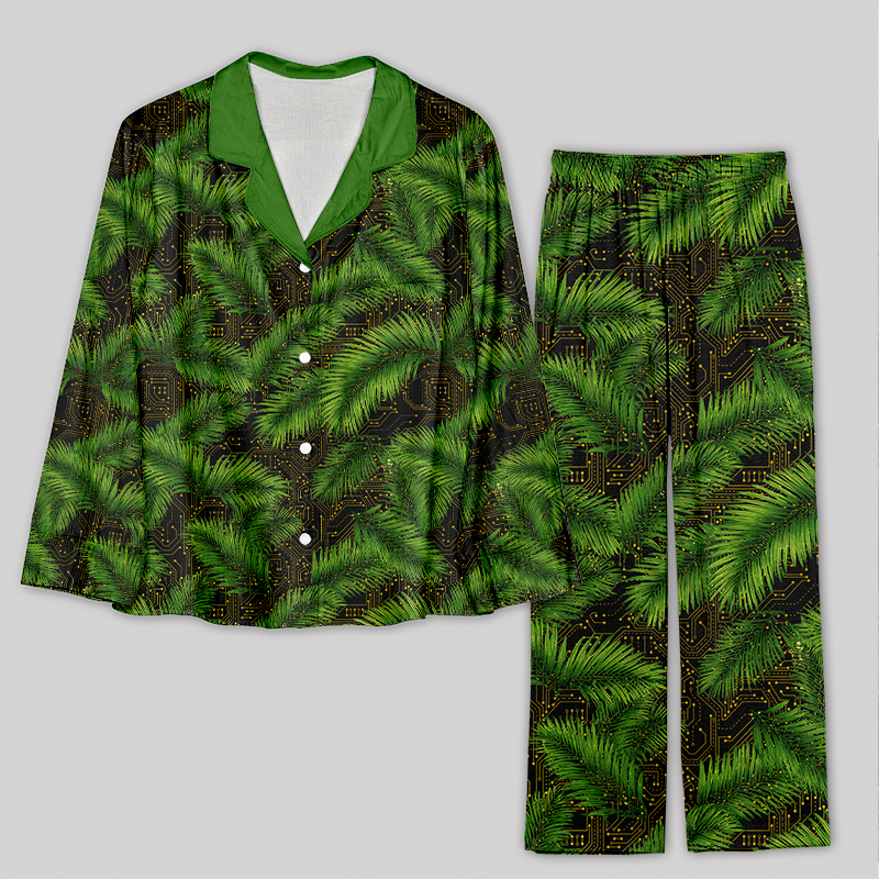 Geeksoutfit Palm Leaf Circuit Board Pajama Sets for Sale