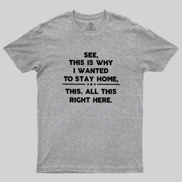 See This Is Why I Wanted To Stay home Geek T-Shirt