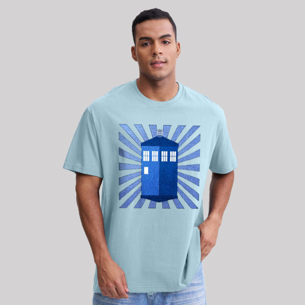 TARDIS Stained Glass Geek T-Shirt