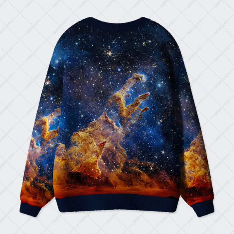 Pillar of Creation Nebula Geek Ugly Cardigan Sweaters 