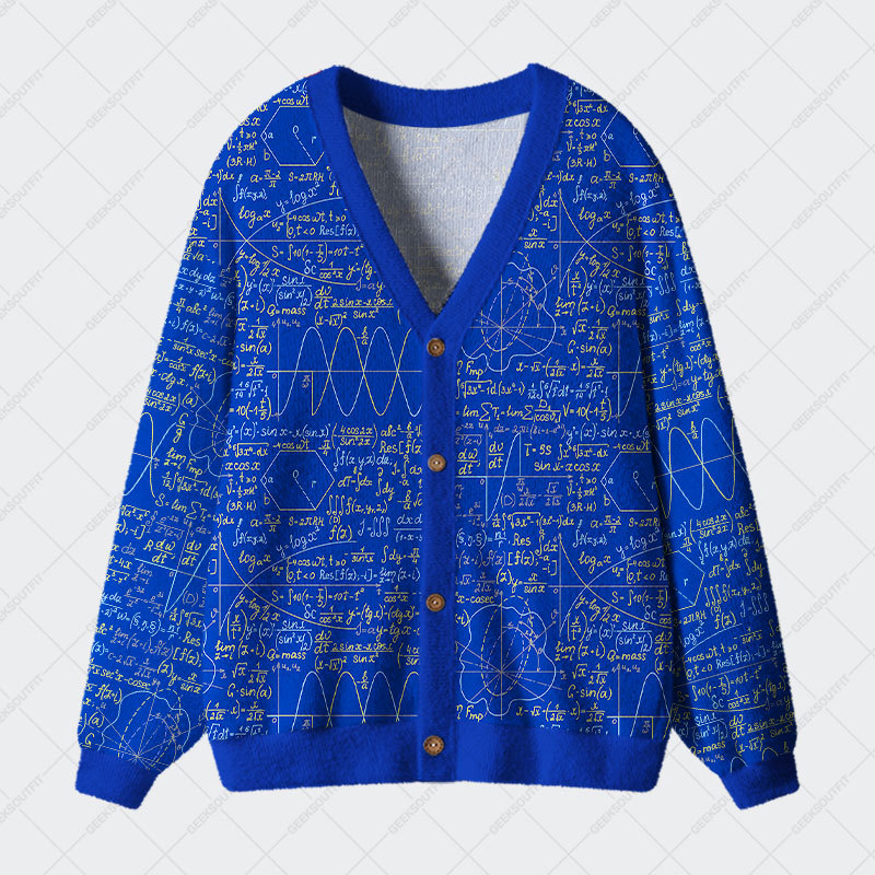 Geeksoutfit Math Function Curve Geek Ugly Cardigan Sweaters for Sale