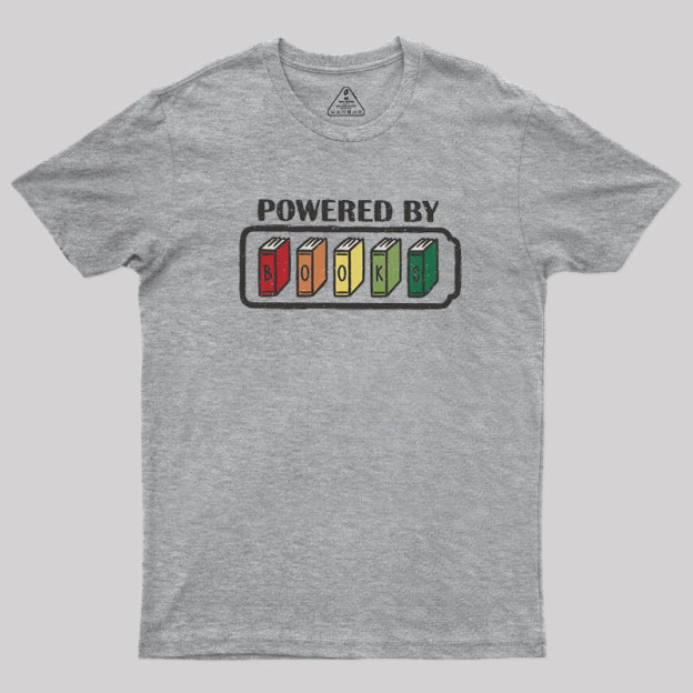 Powered by Books Geek T-Shirt