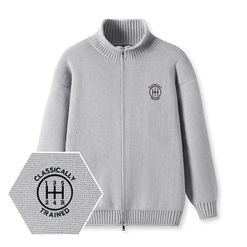 Geeksoutfit Embroidered Full‑Zip Cardigan for Sale