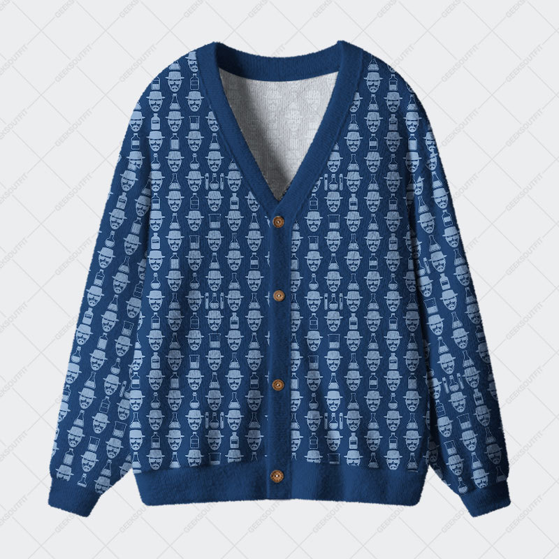 Geeksoutfit Blue Alchemy Geek Ugly Cardigan Sweaters for Sale