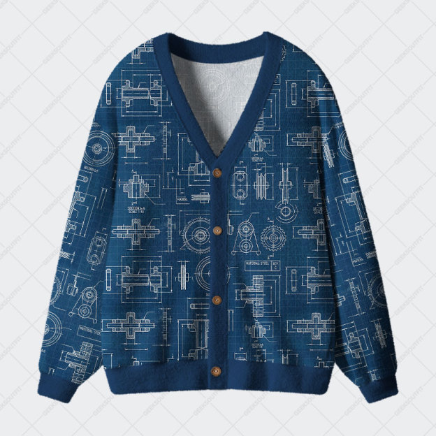 Blueprint Theory Geek Ugly Cardigan Sweaters 