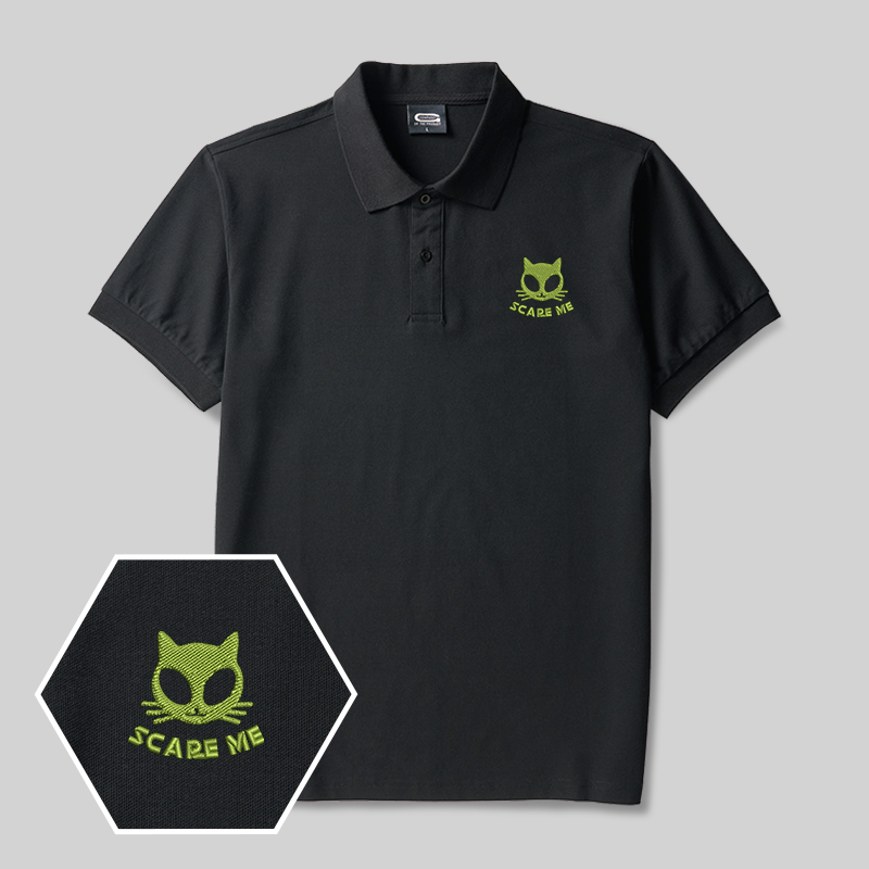 Scare Me Geek Embroidered Polo Shirts