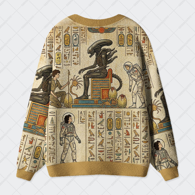 Cosmic Alien Geek Ugly Cardigan Sweaters 