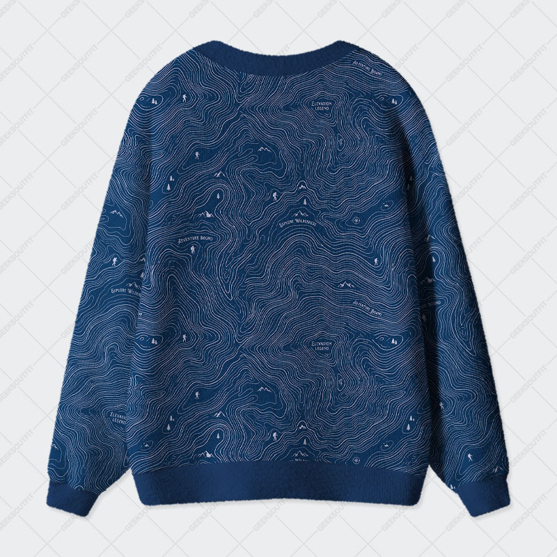 Blue Elevation Geek Ugly Cardigan Sweaters 