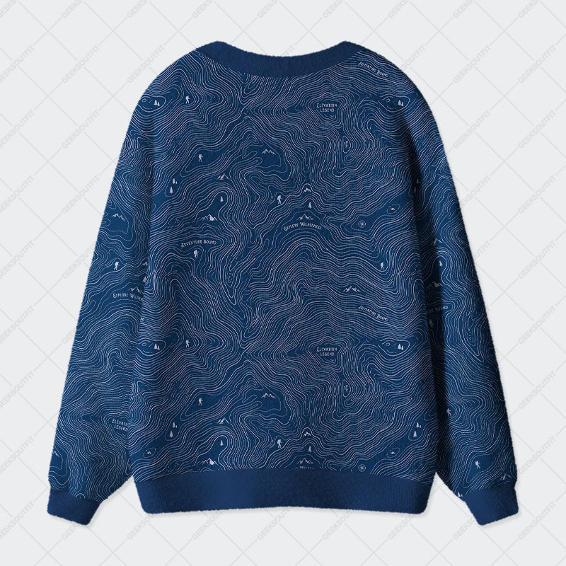 Blue Elevation Geek Ugly Cardigan Sweaters 