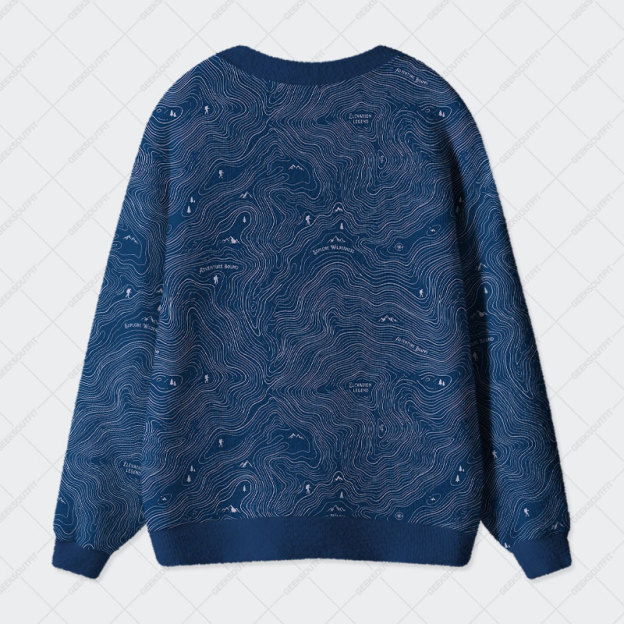 Blue Elevation Geek Ugly Cardigan Sweaters 