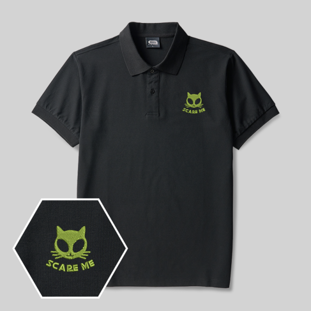 Scare Me Geek Embroidered Polo Shirts