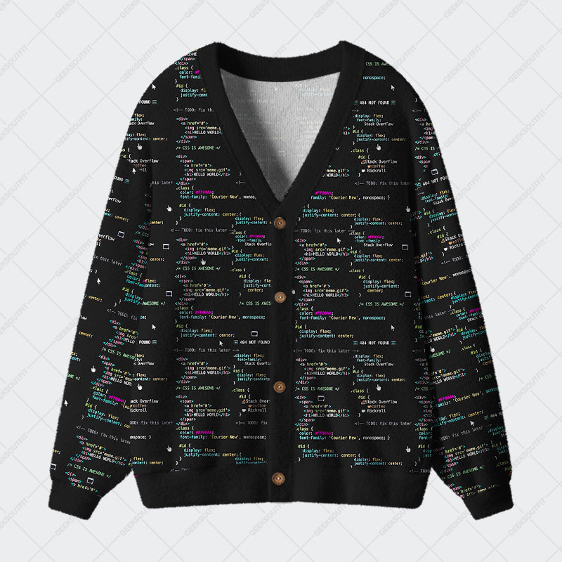 Geeksoutfit Code Weave Geek Ugly Cardigan Sweaters for Sale