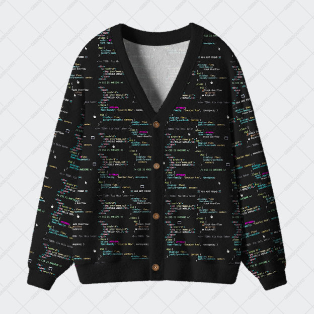Code Weave Geek Ugly Cardigan Sweaters 