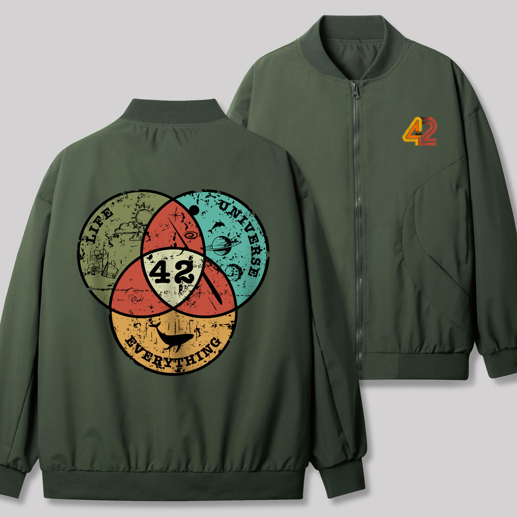 Life, the Universe & Everything Geek Classic Bomber Jacket
