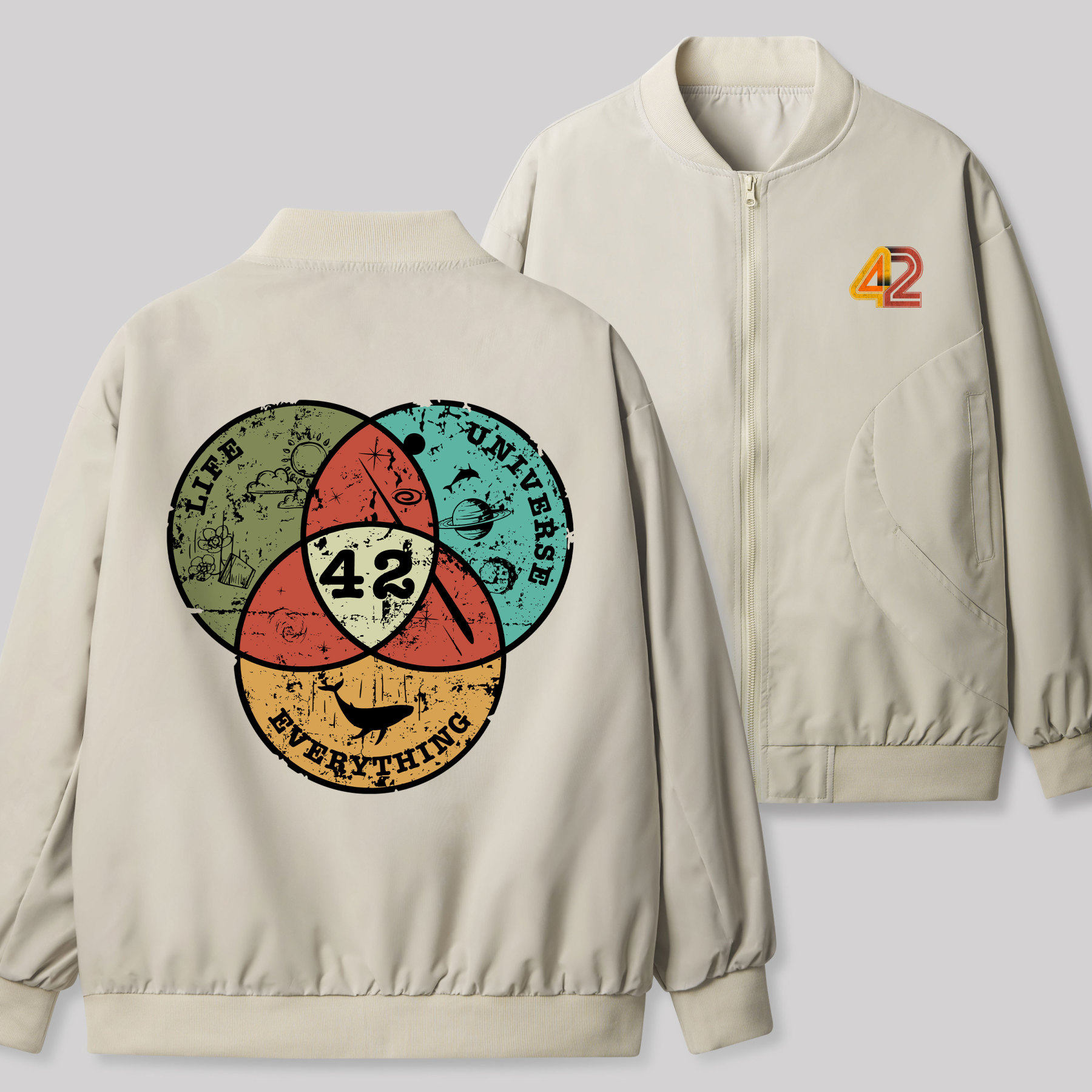 Life, the Universe & Everything Geek Classic Bomber Jacket