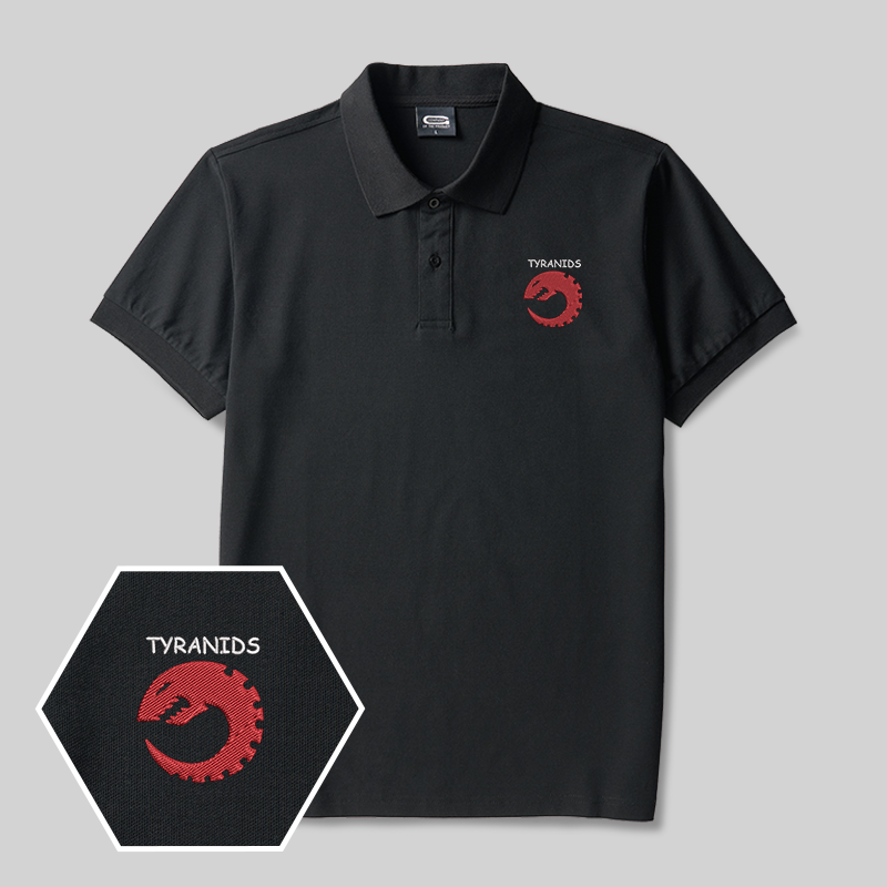 The Tyranids Geek Embroidered Polo Shirts