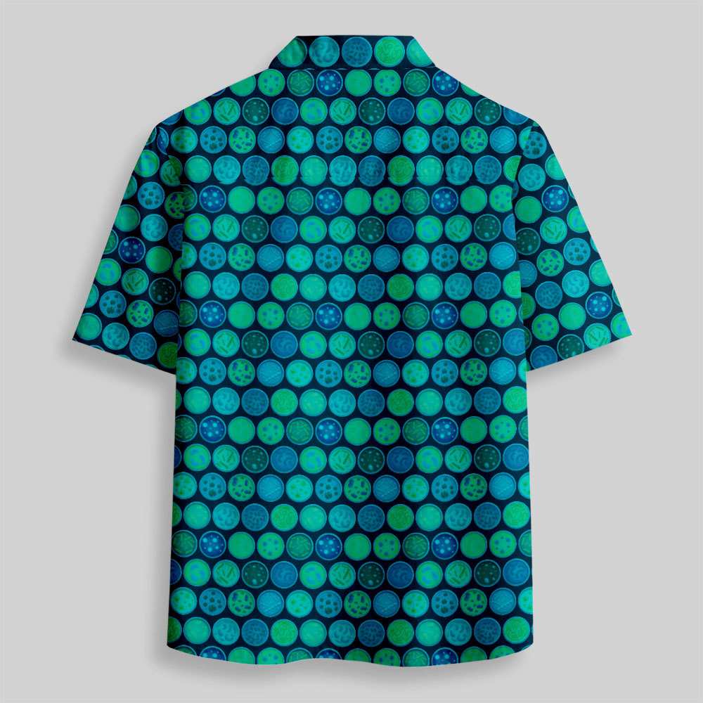 Bacterial Petri Dish Biology Button Up Pocket Shirt
