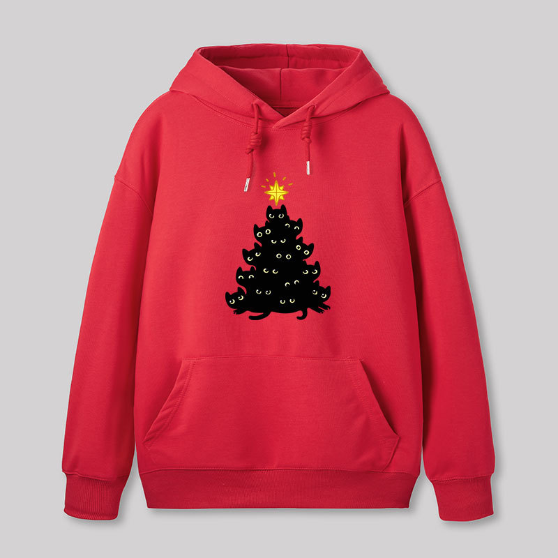 Meowy Christmas Geek Hoodie