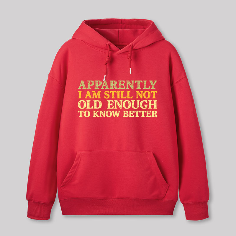 Still Not Old Enough To Know Better Geek Hoodie