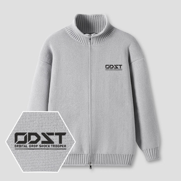 Vintage Halo Embroidered Full‑Zip Cardigan