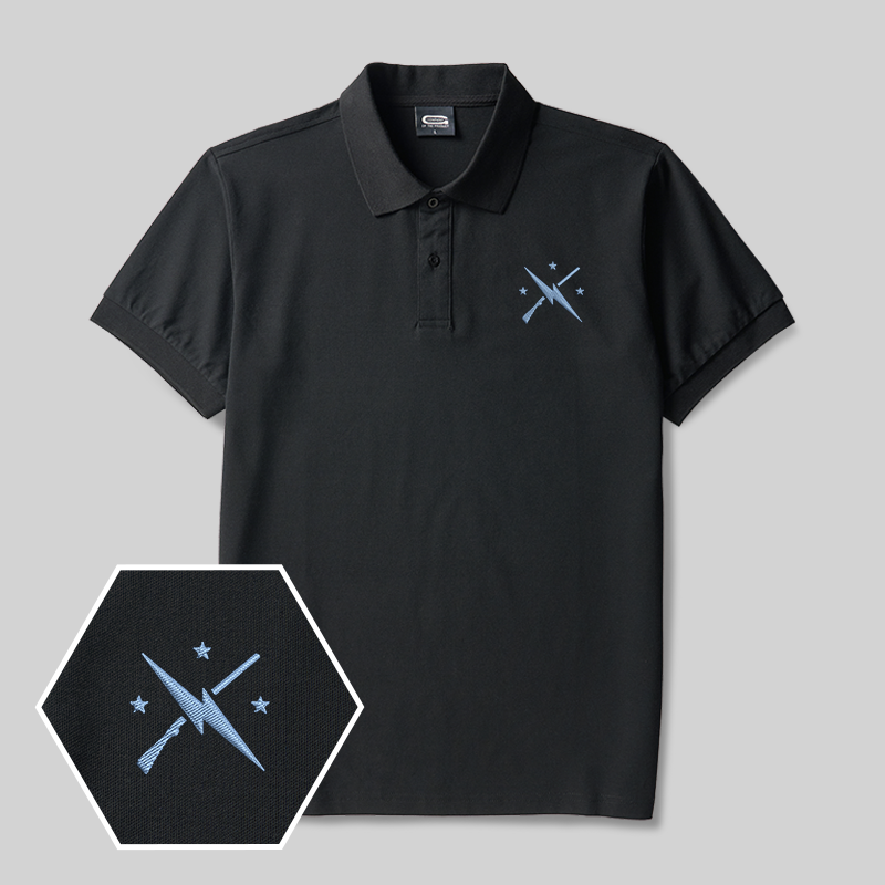 Magic Light Geek Embroidered Polo Shirts