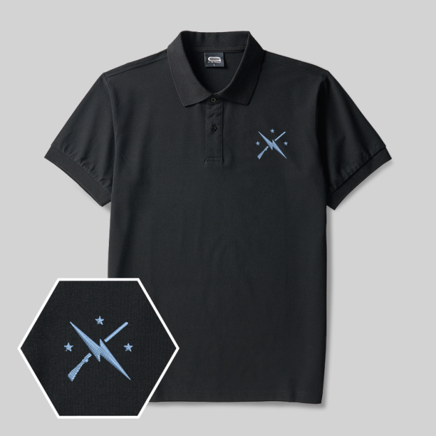 Magic Light Geek Embroidered Polo Shirts