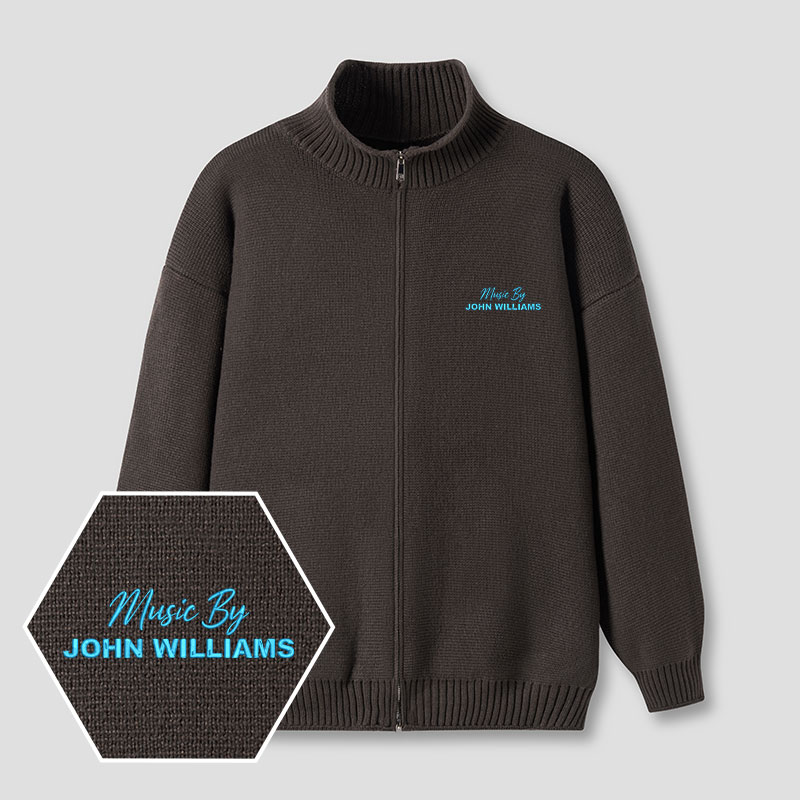 Music by John Williams Embroidered Full‑Zip Cardigan