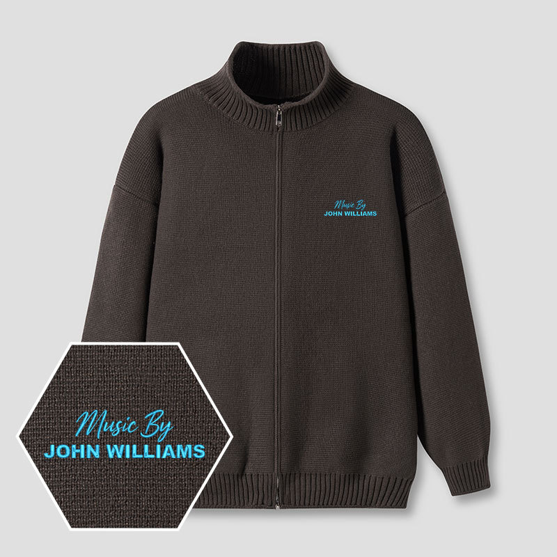 Music by John Williams Embroidered Full‑Zip Cardigan