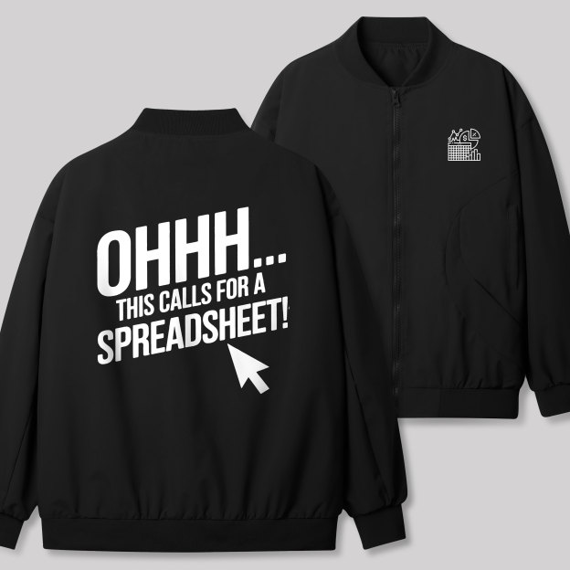 Ohhh This Calls For A Spreadsheet Geek Classic Bomber Jacket