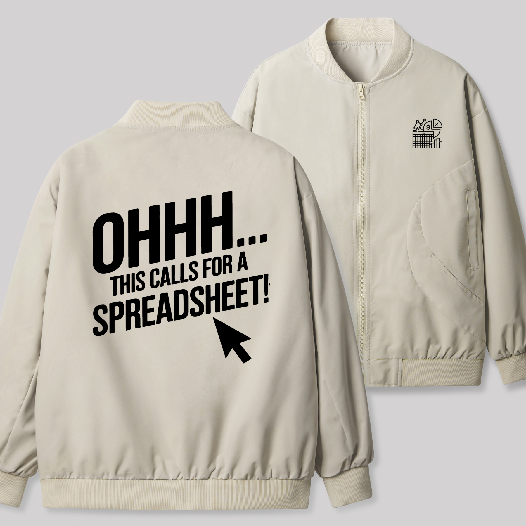 Ohhh This Calls For A Spreadsheet Geek Classic Bomber Jacket