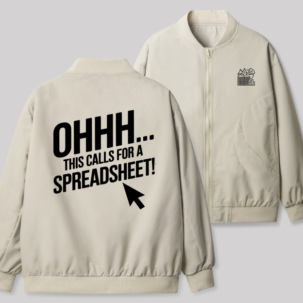 Ohhh This Calls For A Spreadsheet Geek Classic Bomber Jacket